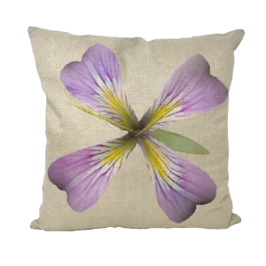 PurpleFlower3 Throw Pillows