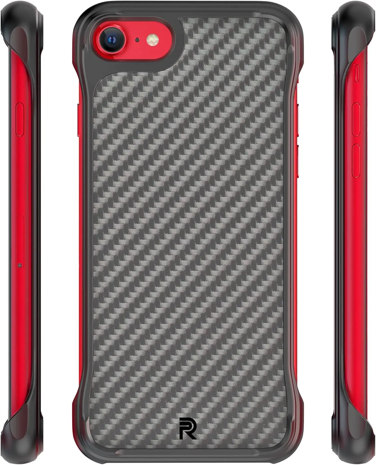 REBEL Case for iPhone SE 2022 [Flex Series] MagSafe Compatible, Exposed Sides for Comfort, Protective Aramid, Shockproof Magnetic Case for SE 3rd Gen 2022/SE 2020/iPhone 8, 4.7 Inch (Aramid Fiber)