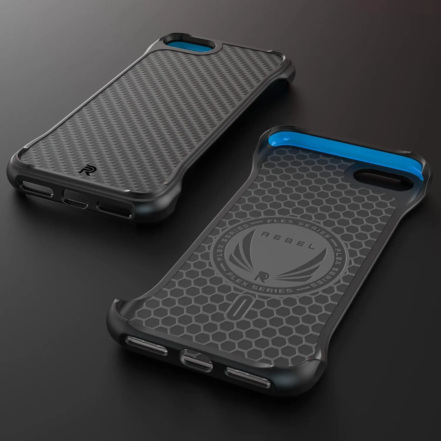 REBEL Case for iPhone SE 2022 [Flex Series] MagSafe Compatible, Exposed Sides for Comfort, Protective Aramid, Shockproof Magnetic Case for SE 3rd Gen 2022/SE 2020/iPhone 8, 4.7 Inch (Aramid Fiber)