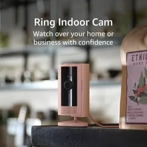 Ring Indoor Cam (newest model)  Home or business security in 1080p HD video, Blush