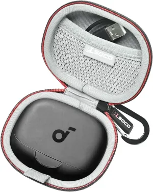 RLSOCO Carrying Case for Anker Soundcore AeroFit Pro/SoundPEATS GoFree2 Open-Ear Headphones (Black)