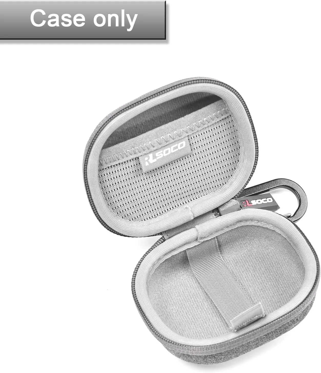 RLSOCO Carrying Case for Anker Soundcore AeroFit Pro/SoundPEATS GoFree2 Open-Ear Headphones (Grey)