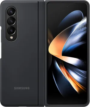 SAMSUNG Galaxy Z Fold4 Slim Standing Cover, Protective Phone Case, Prop Up for Hands Free Viewing, Soft, Matte Surface, US Version, Black