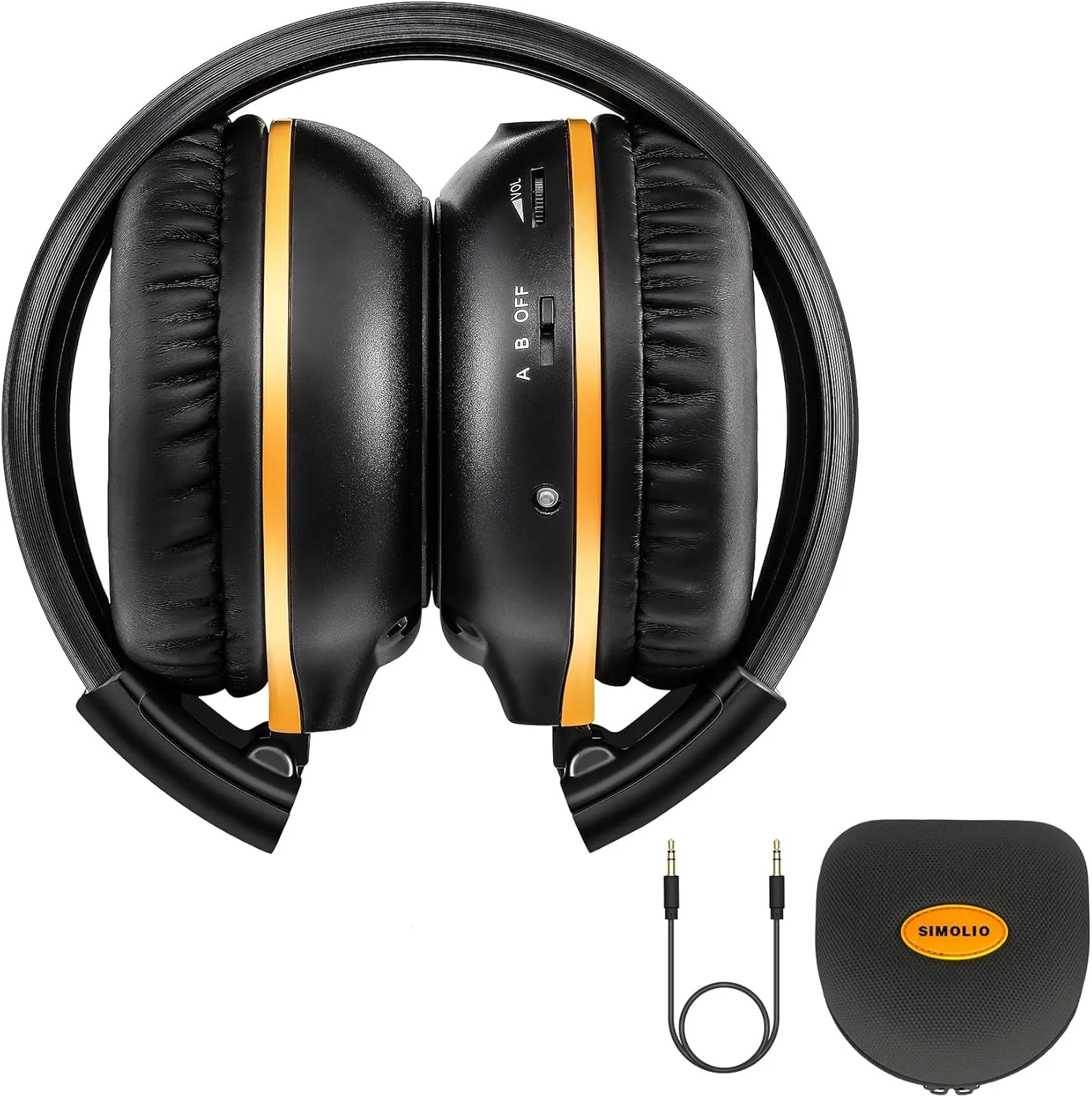 SIMOLIO Infrared Headphones for uConnect & Honda Odyssey & Chrysler Pacifica & GMC Yukon & Chevy Suburban & Cadillac Escalade & Dodge Grand Caravan, Car Headphone for DVD Player Wireless with Case