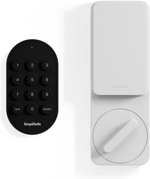 SimpliSafe Smart Lock Series 2 (White) for The Gen 3 Home Security System