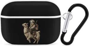 Sloth Riding Llama Best Friends Earbud Case Bluetooth Headphone Case Full Protective Case with Keychain Compatible with Airpods Pro White-Style