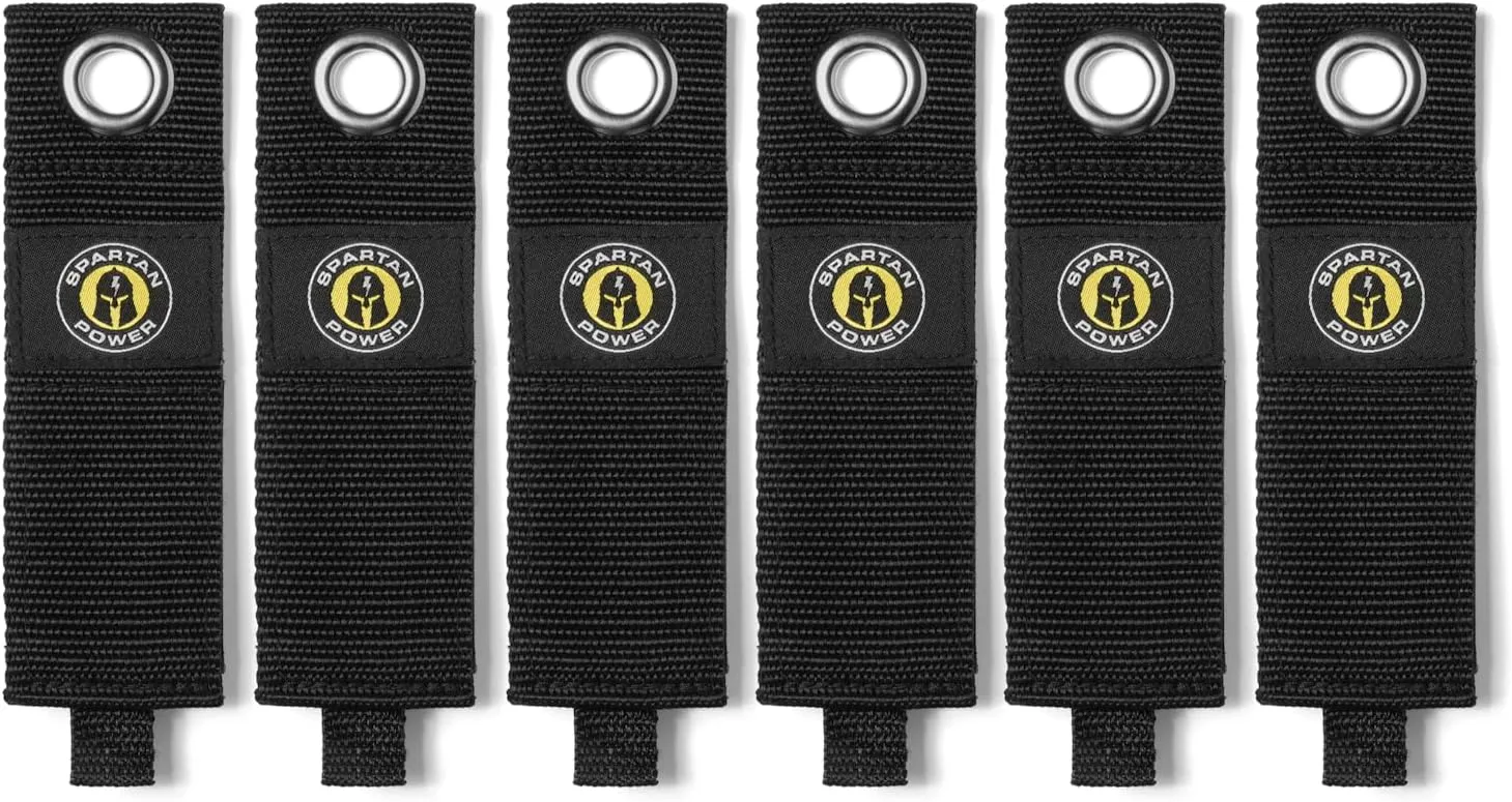 Spartan Power Heavy Duty Storage Straps, 2" X 13" Extension Cord Holder Organizer for Garage Organization and Cable Storage (6 Pack)