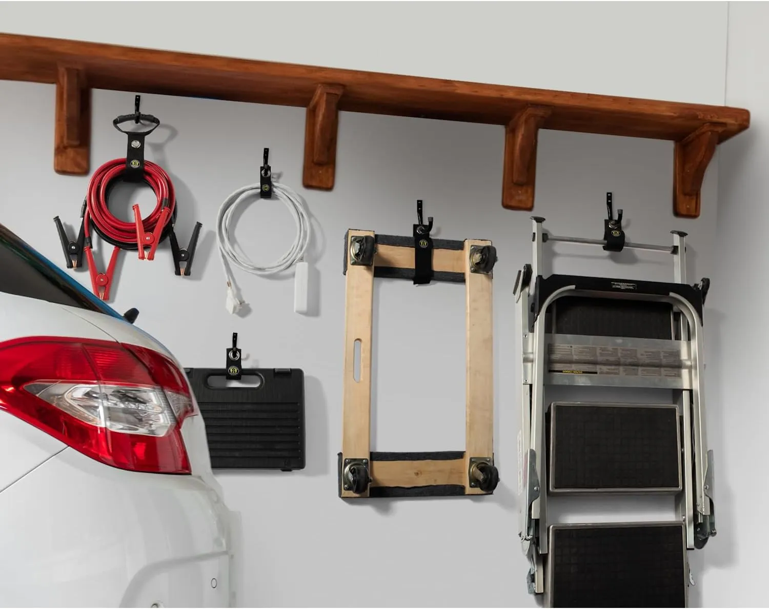 Spartan Power Heavy Duty Storage Straps, 2" X 13" Extension Cord Holder Organizer for Garage Organization and Cable Storage (6 Pack)