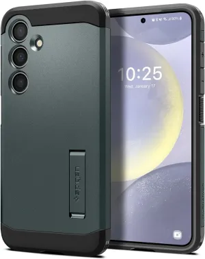 Spigen Tough Armor Designed for Galaxy S24 Plus Case (2024) [Kickstand] [Military-Grade Protection] - Abyss Green