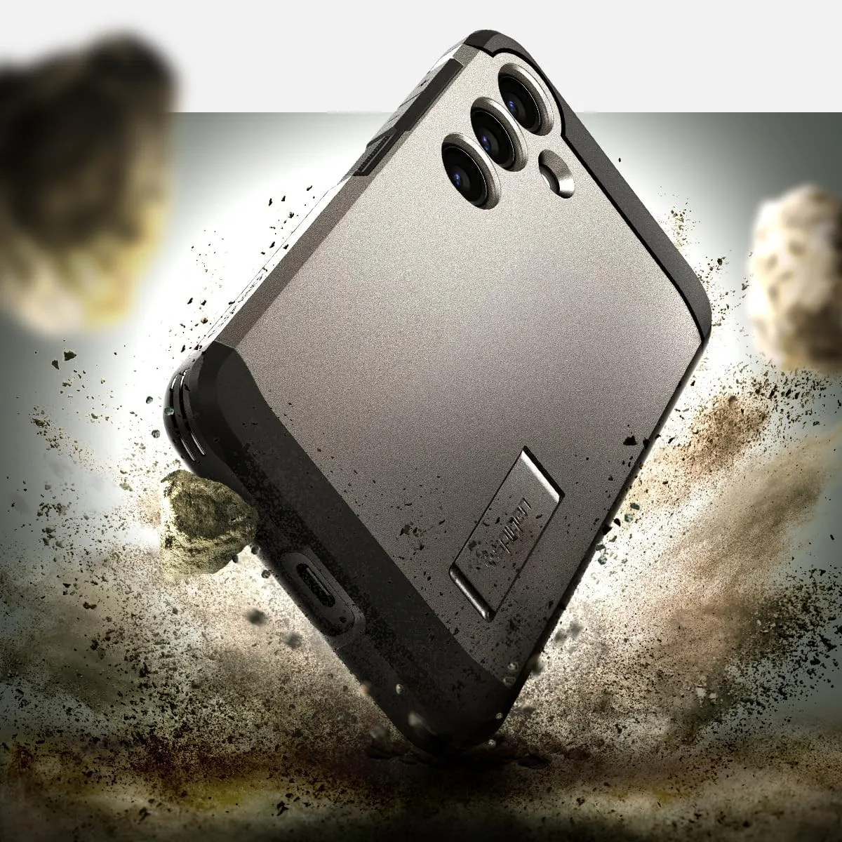 Spigen Tough Armor Designed for Galaxy S24 Plus Case (2024) [Kickstand] [Military-Grade Protection] - Gunmetal