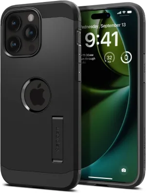 Spigen Tough Armor MagFit Designed for iPhone 15 Pro Max Case (2023) [Kickstand] [Military-Grade Protection] Compatible with MagSafe - Black