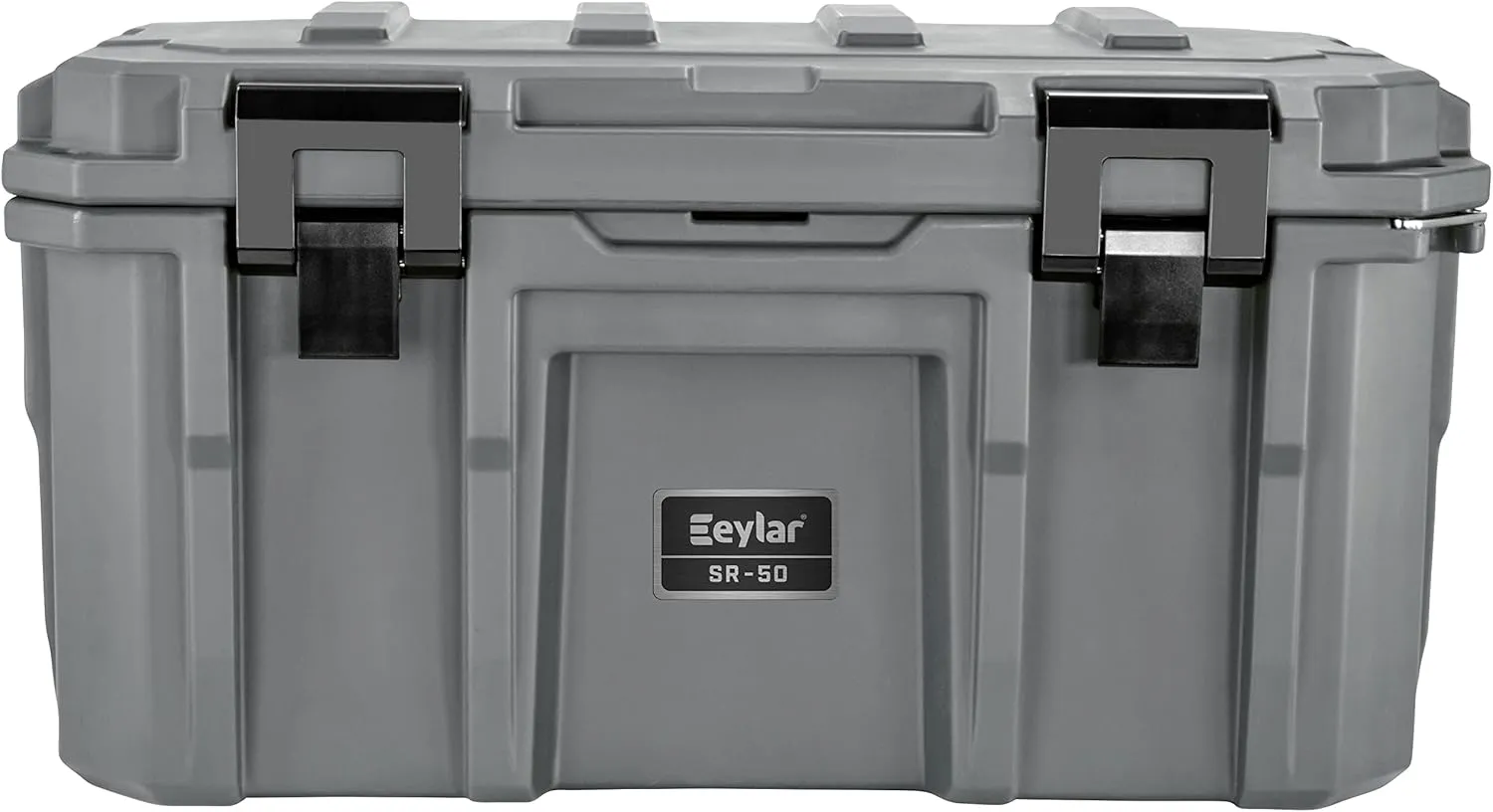 SR-50 Crossover Overland Cargo Case, Equipment Hard Case, Roto Molded, Stackable with Pad-Lock Hasp, Strap Mountable, TSA Standard, IPX4 Rated, 50 Liters (Gray)