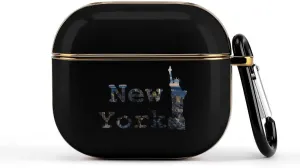 StatueLiberty New York Slim Travel Carrying Headphone Case Compatible with AirPods Smart Hard Shell Cover