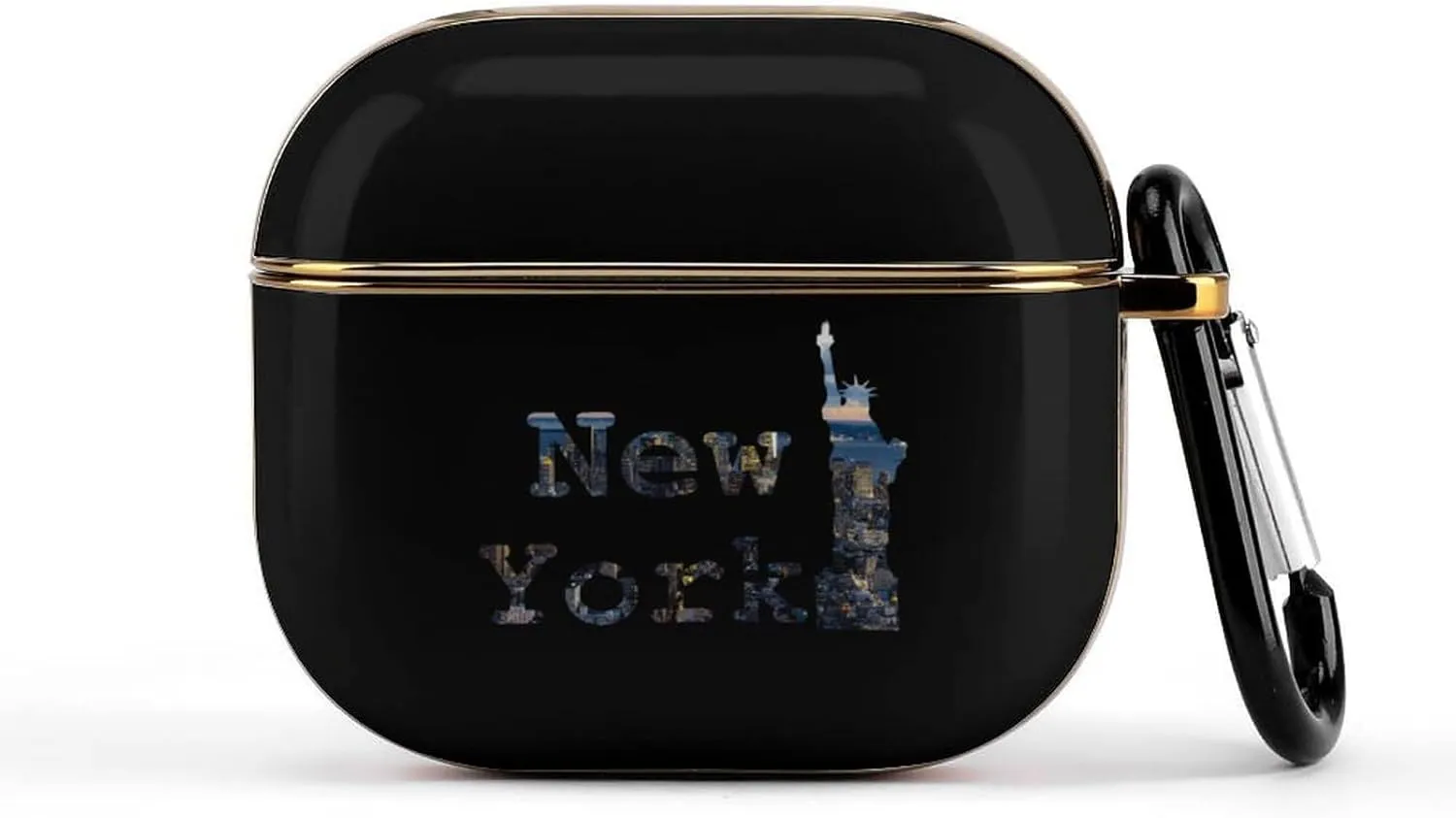 StatueLiberty New York Slim Travel Carrying Headphone Case Compatible with AirPods Smart Hard Shell Cover