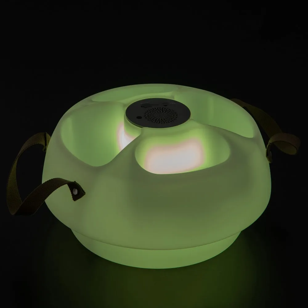 SUNJOY Floating Drink Holder with Ip66 Waterproof Bluetooth Speaker, Portable Bluetooth 5.0 Pool Speaker with  RGB Light and Remote Controller