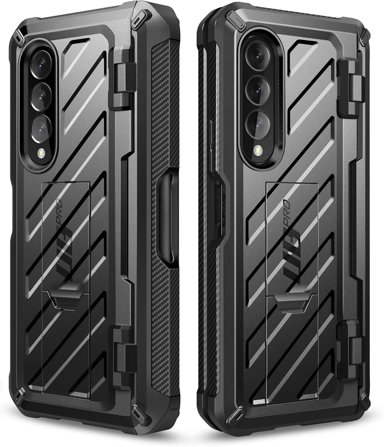 SUPCASE for Galaxy Z Fold 4 Case with S Pen Holder (Unicorn Beetle Pro), [Built-in Screen Protector & Stand] [Military-Grade Protection] Heavy Duty Protective Phone Case for Samsung Fold 4, Black