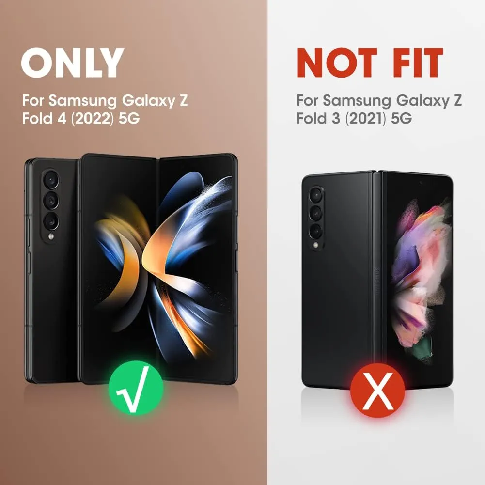 SupCase for Galaxy Z Fold 4 Case with S Pen Holder (Unicorn Beetle Pro), [Built-in Screen Protector & Stand] [Military-Grade Protection] Heavy Duty Protective Phone Case for Samsung Fold 4, Tilt