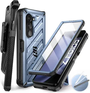 SUPCASE for Galaxy Z Fold 5 Case (Unicorn Beetle), [Belt Clip with S Pen Holder] [Built-in Screen Protector & Stand] Heavy Duty Shockproof Protective Rugged Phone Case for Samsung Fold 5, Tilt