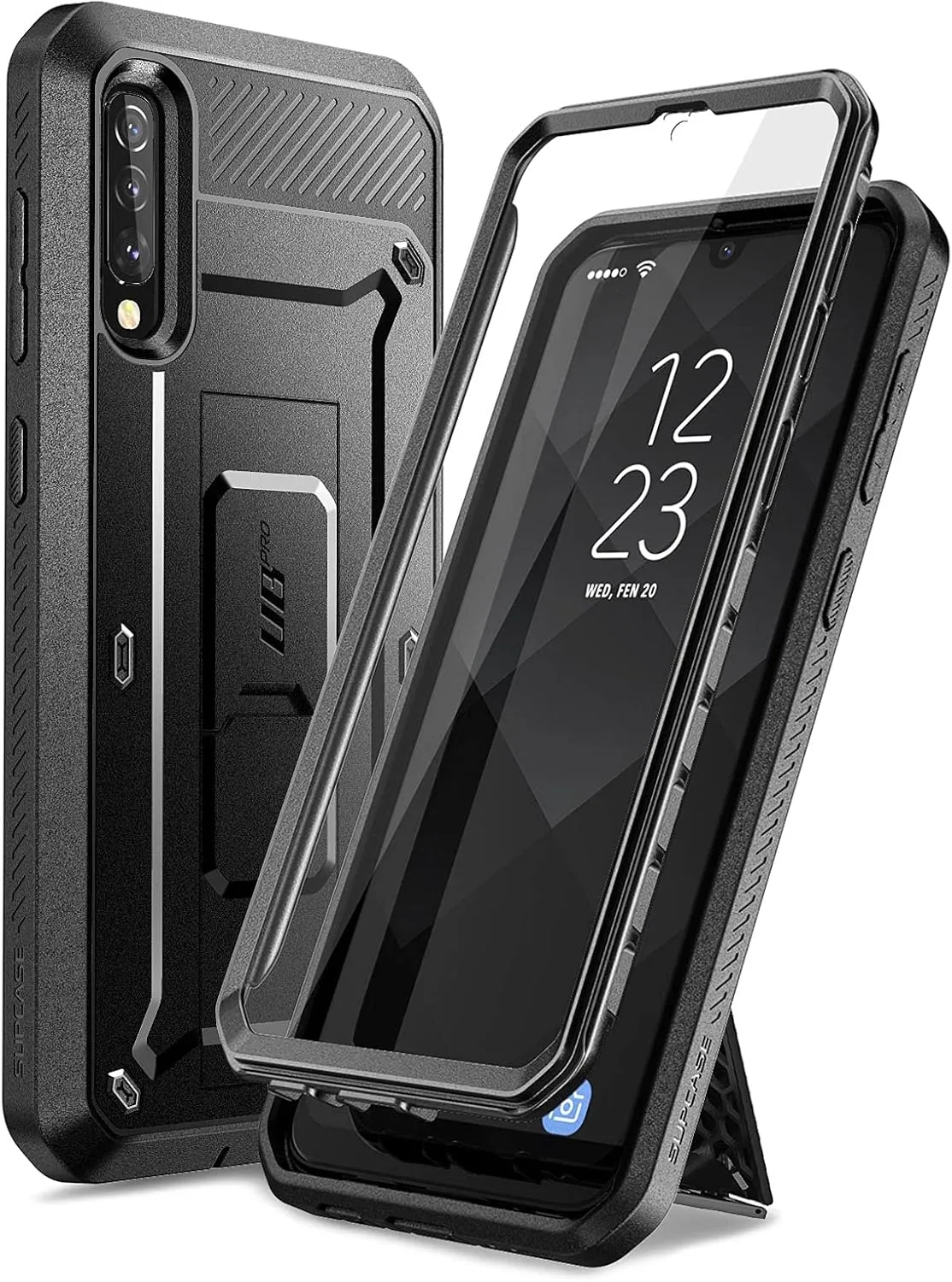 SUPCASE for Samsung Galaxy A50/A50s/A30 Case with Stand (Unicorn Beetle Pro), [Built-in Screen Protector & Belt Clip] Heavy Duty Full-Body Rugged Protective Phone Case for Galaxy A50/A50s/A30, Black