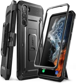 SUPCASE for Samsung Galaxy S23 Case with Stand (Unicorn Beetle Pro), [Built-in Front Frame & Belt-Clip] [Military-Grade Drop Protection] Full-Body Rugged Kickstand Phone Case for Galaxy S23, Black