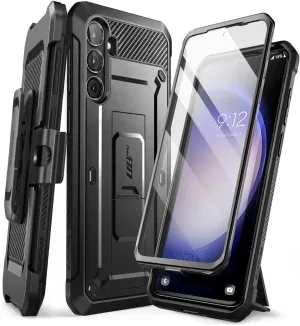 SUPCASE for Samsung Galaxy S23 FE Case with Stand & Belt-Clip, [Unicorn Beetle Pro] [Built-in Screen Protector] [Military-Grade Protection] Heavy Duty Rugged Phone Case for Galaxy S23 FE, Black