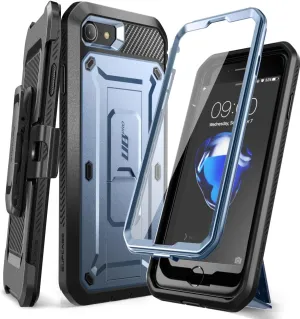 SUPCASE Unicorn Beetle Pro for iPhone SE 2022/iPhone SE 2020/iPhone 8/iPhone 7, Built-in Screen Protector (Cerulean)