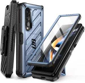 SUPCASE Unicorn Beetle Series Kickstand Protective Case for 7.6-Inch Samsung Galaxy Z Fold 4 (2022), Metallic Blue