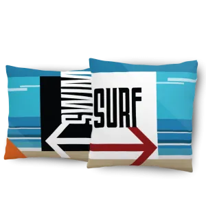 Swim or Surf Indoor or Outdoor Pillow