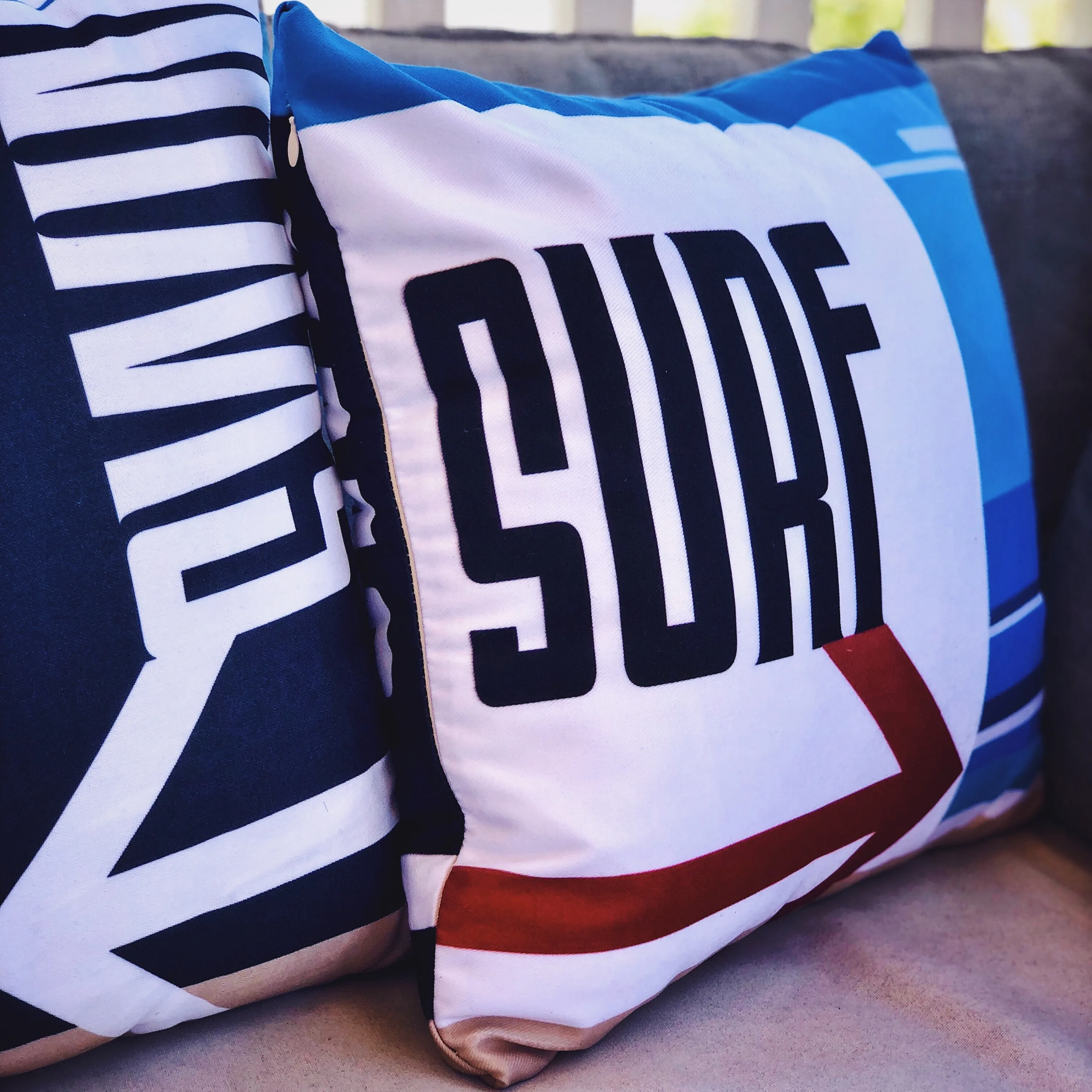 Swim or Surf Indoor or Outdoor Pillow