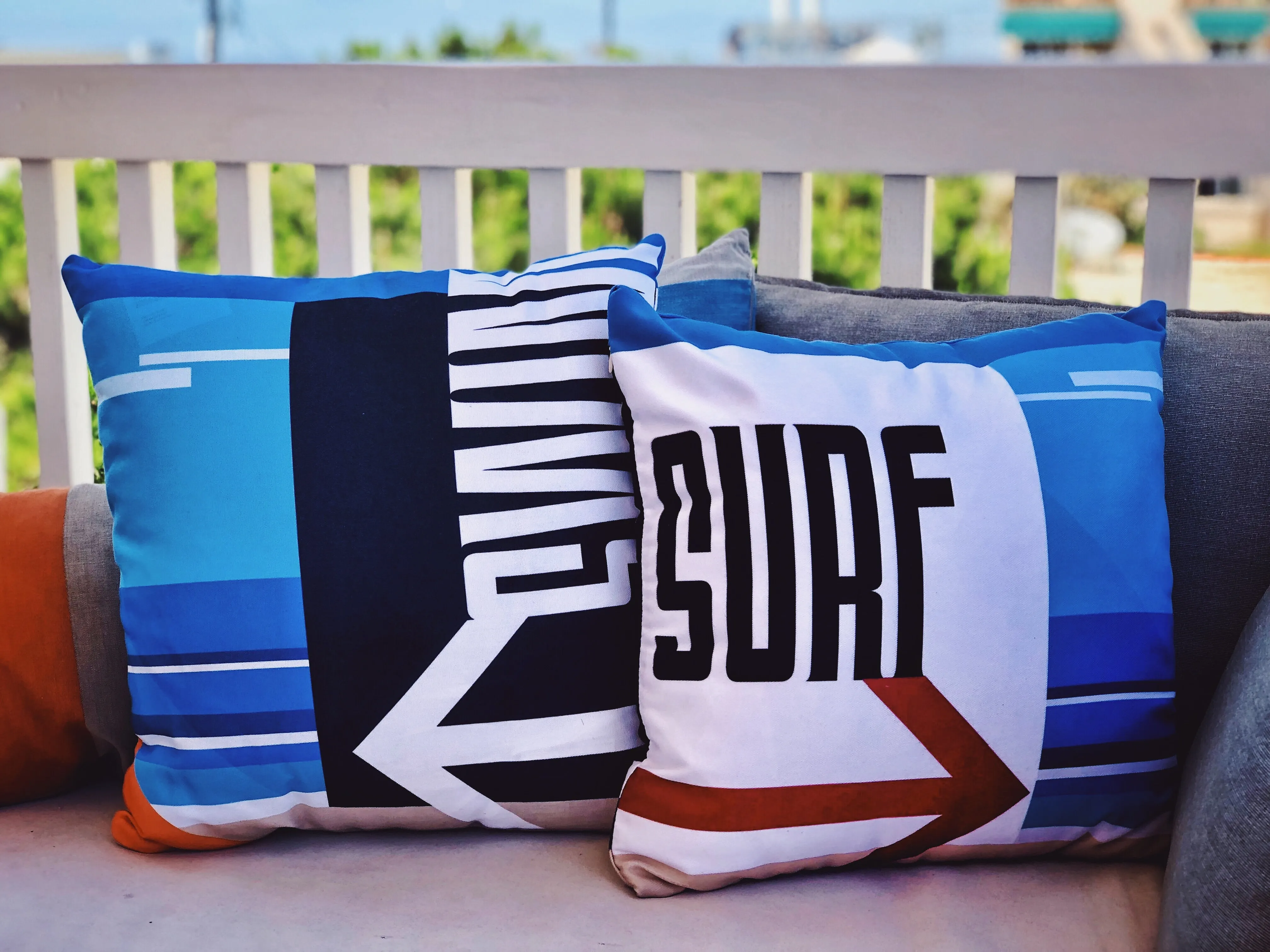 Swim or Surf Indoor or Outdoor Pillow