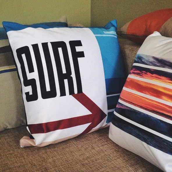 Swim or Surf Indoor or Outdoor Pillow