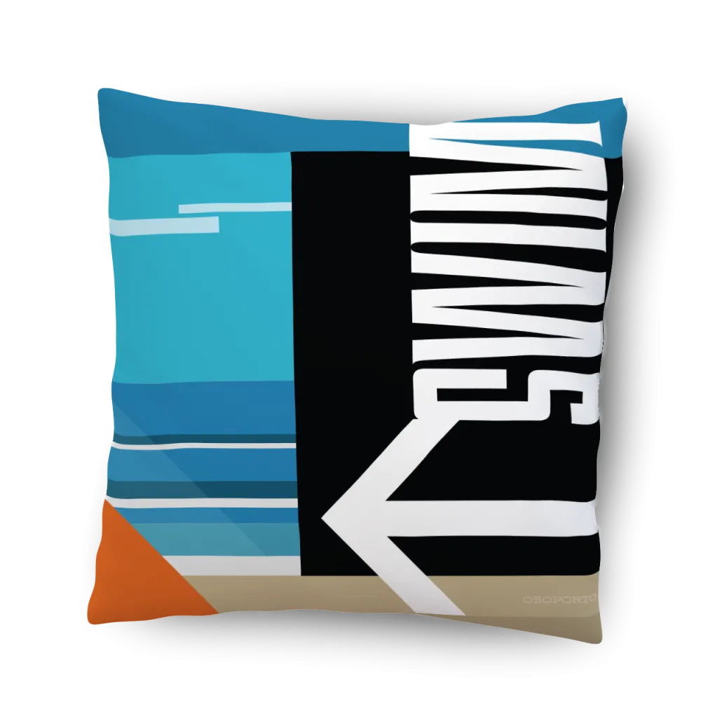 Swim or Surf Indoor or Outdoor Pillow