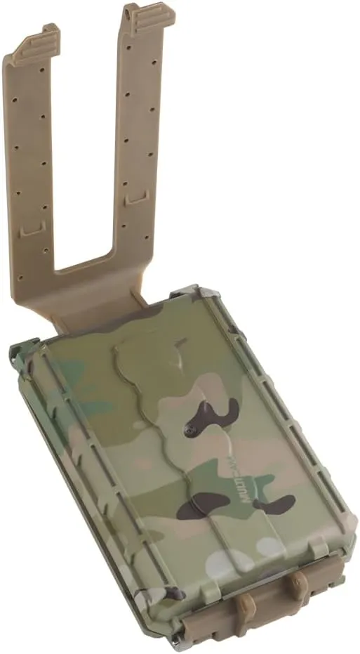 Tactical Modular Battery Storage Organizer, MOLLE Military Hunting Vest Carry 18650/AAA/CR123A/18350 Battery Box Holder Case
