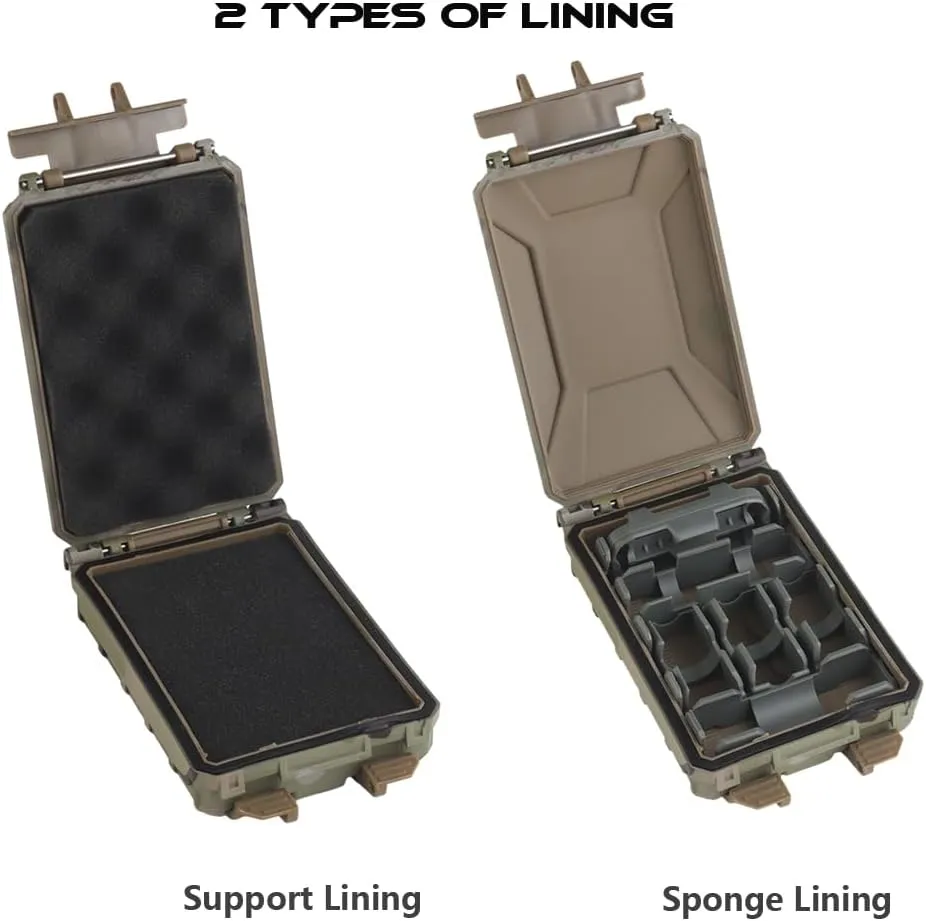 Tactical Modular Battery Storage Organizer, MOLLE Military Hunting Vest Carry 18650/AAA/CR123A/18350 Battery Box Holder Case