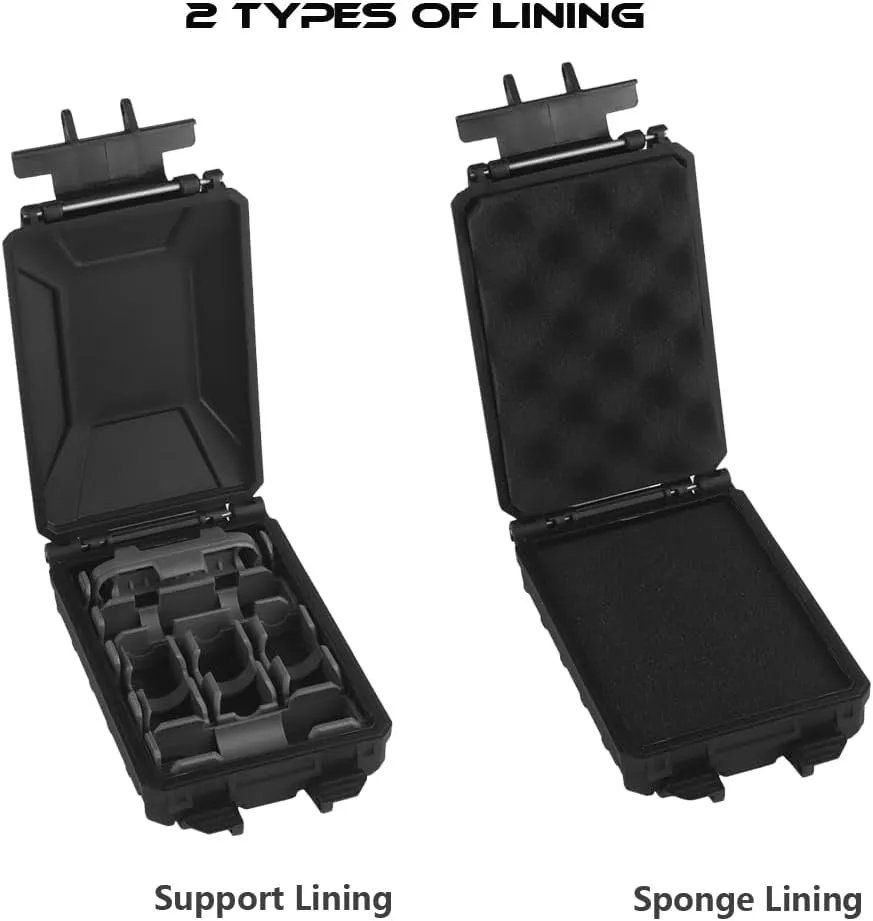 Tactical Modular Battery Storage Organizer, MOLLE Military Hunting Vest Carry 18650/AAA/CR123A/18350 Battery Box Holder Case