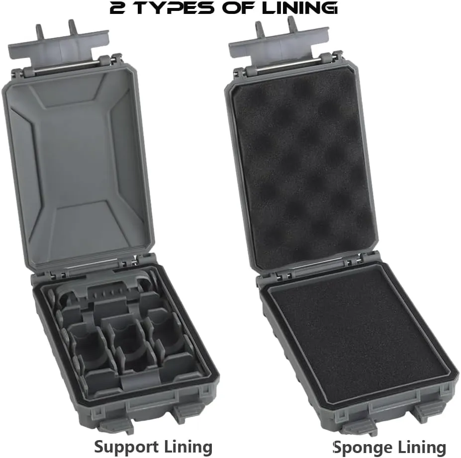 Tactical Modular Battery Storage Organizer, MOLLE Military Hunting Vest Carry 18650/AAA/CR123A/18350 Battery Box Holder Case