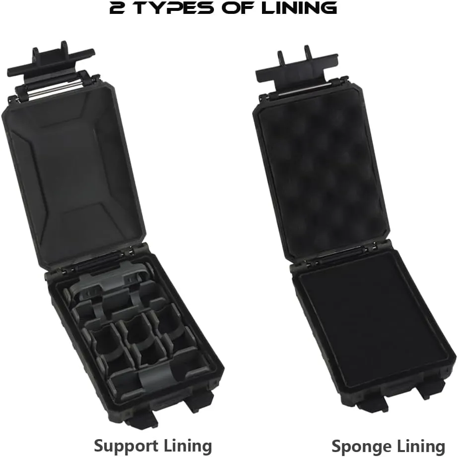 Tactical Modular Battery Storage Organizer, MOLLE Military Hunting Vest Carry 18650/AAA/CR123A/18350 Battery Box Holder Case
