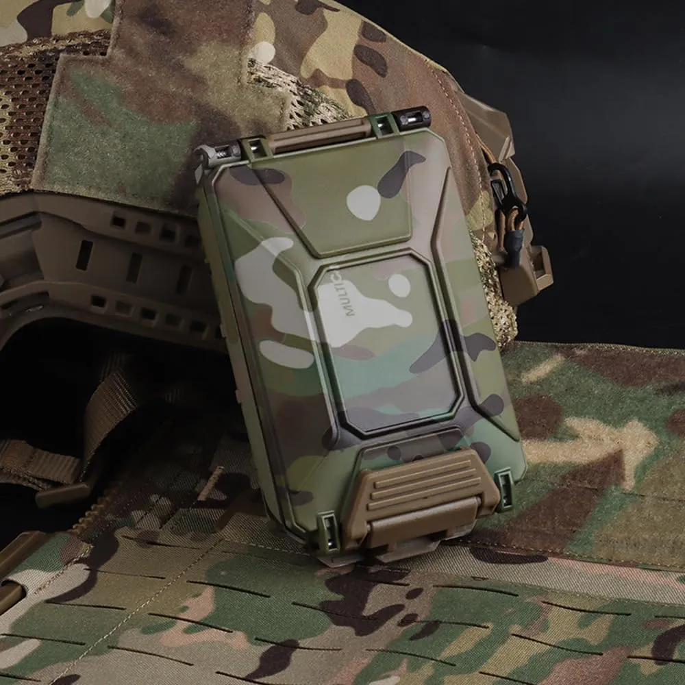 Tactical Modular Battery Storage Organizer, MOLLE Military Hunting Vest Carry 18650/AAA/CR123A/18350 Battery Box Holder Case