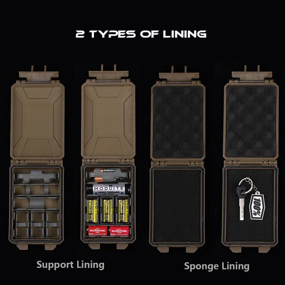 Tactical Modular Battery Storage Organizer, MOLLE Military Hunting Vest Carry 18650/AAA/CR123A/18350 Battery Box Holder Case