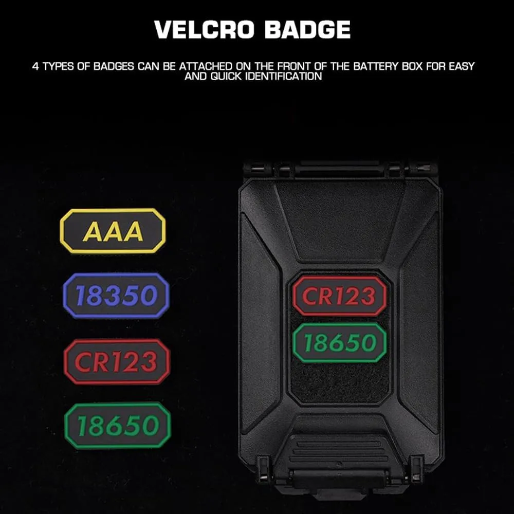 Tactical Modular Battery Storage Organizer, MOLLE Military Hunting Vest Carry 18650/AAA/CR123A/18350 Battery Box Holder Case
