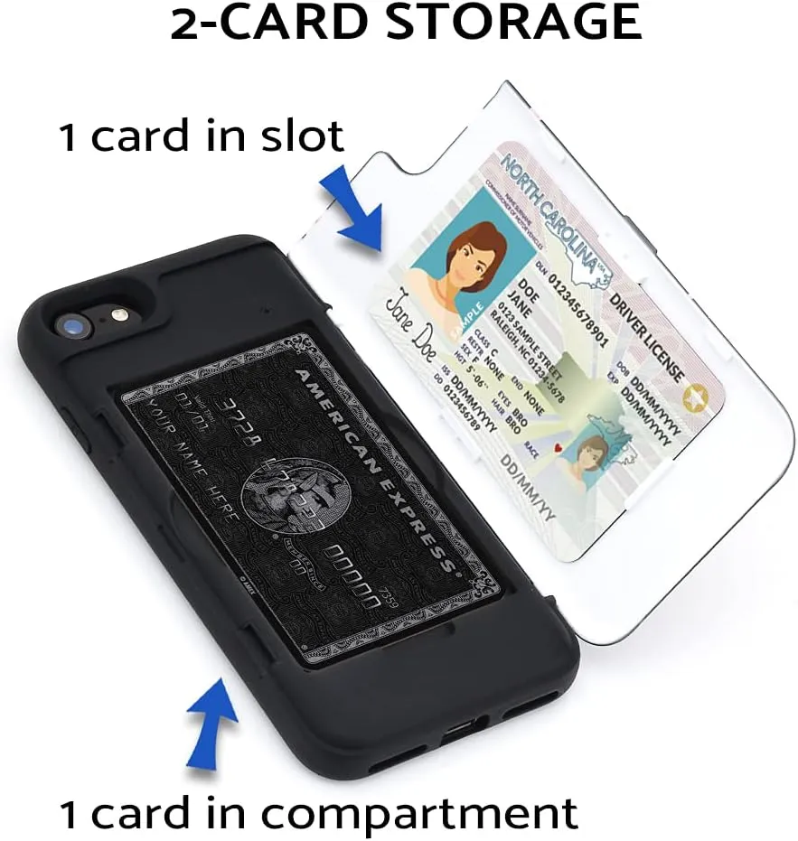 TORU CX PRO for iPhone SE 2022 / SE 2020 / iPhone 8 / iPhone 7 Case Wallet | Protective Shockproof Heavy Duty Cover with Hidden Card Holder & Card Slot | Plastic Mirror Included - Flowers