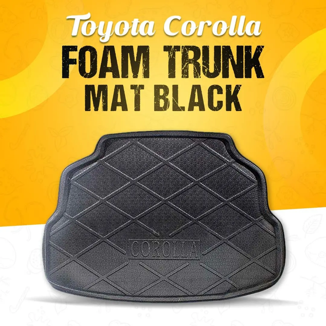 Toyota Corolla Foam Trunk Mat Black Mix Design - Model 2008-2021