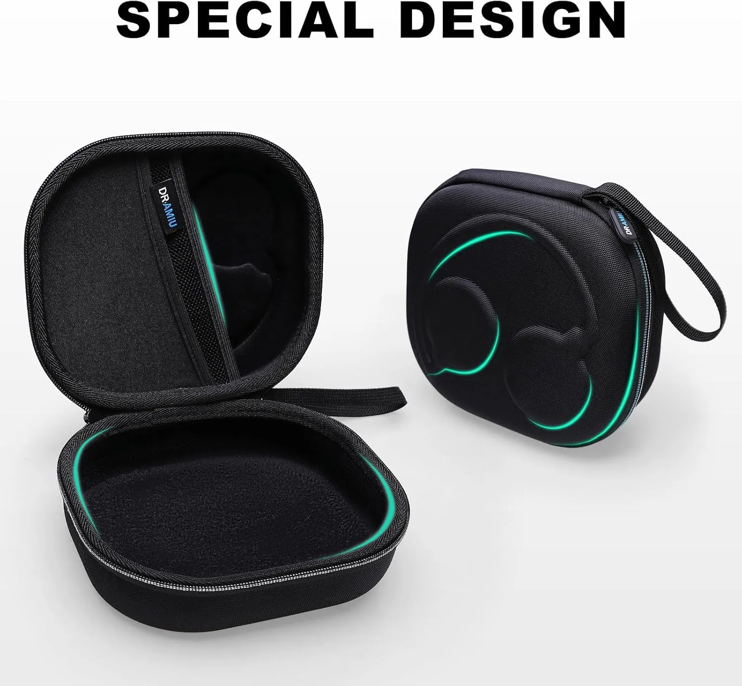 Travel Case for JBL Tune 510BT/ 520BT/ 660NC/ 670NC/ 570BT/ 500BT/ Tune 525BT/ 500/ JBL Live 460NC/ 670NC/ JBL T450BT, Soundcore H30i, Samsung AKG Foldable Small Headphones Black