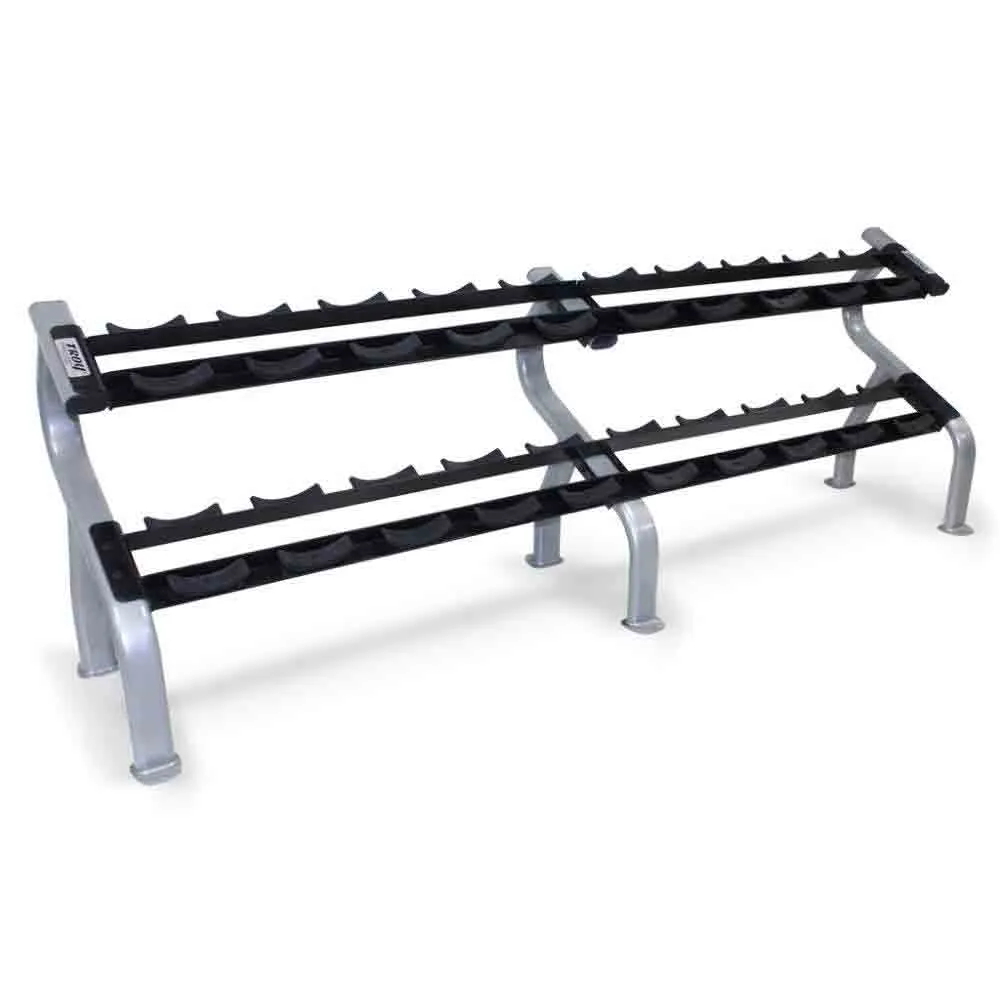 Troy 12 Sided Premium Urethane Dumbbell Set & Rack