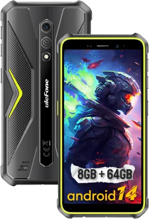 Ulefone Armor X12 Pro, 4G Rugged Phones, IP68/IP69K, Android 14 8GB   64GB, 13MP   8MP, 5.45 Inch HD  Display, 4860mAh Big Battery, Global Bands, Dustproof, Compass, NFC, OTG, GPS - Green