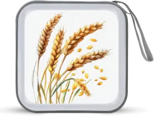 Watercolor Wheat CD Case DVD Storage Case Portable
