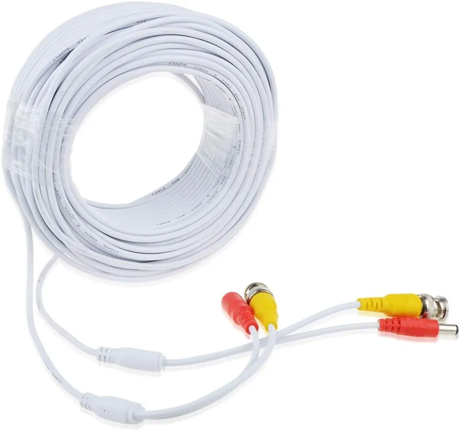 White 150ft BNC Extension Cord Compatible with Samsung SDC-9443BCN in/Outdoor Security Camera
