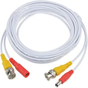 White 65ft BNC Extension Cable Compatible with Lorex CVC6945 Indoor Outdoor Security Camera