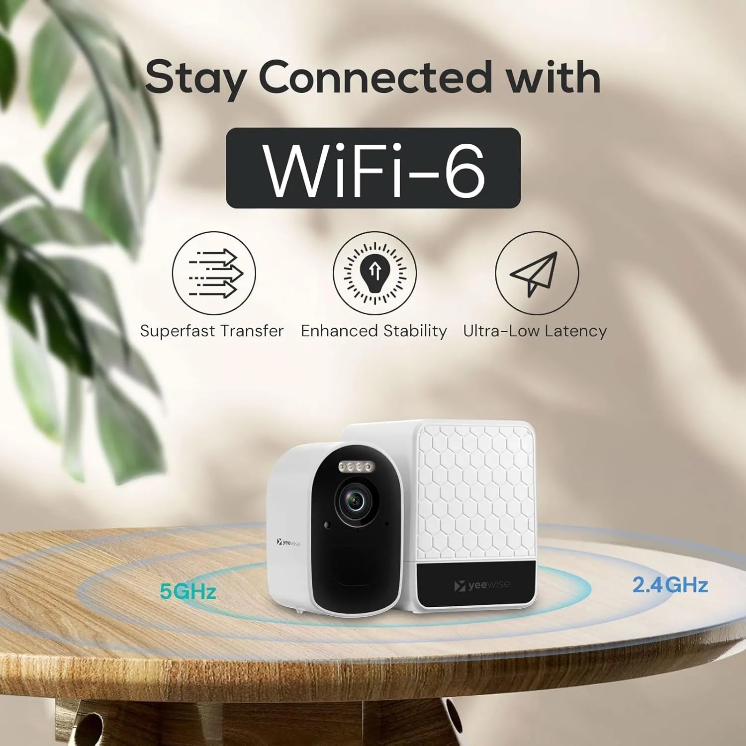 WiFi6 Solar Security Cameras Wireless Outdoor, 2K QHD Home Security System, 2-Cam Kit, 2.4&5GHz WiFi, Color Night Vision, Local Storage, IP66 Weatherproof, Works with Alexa, No Monthly Fees