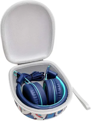 XANAD Kids Headphone Case for Elecder i37 / Noot K11 / iClever HS14 Foldable Wired On-Ear Headset (The Headset is not Included)